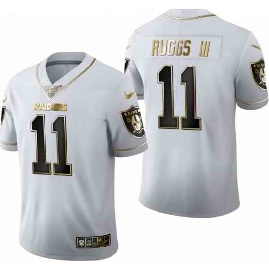 Raiders Henry Ruggs III White 2020 NFL Draft Golden Edition Jersey